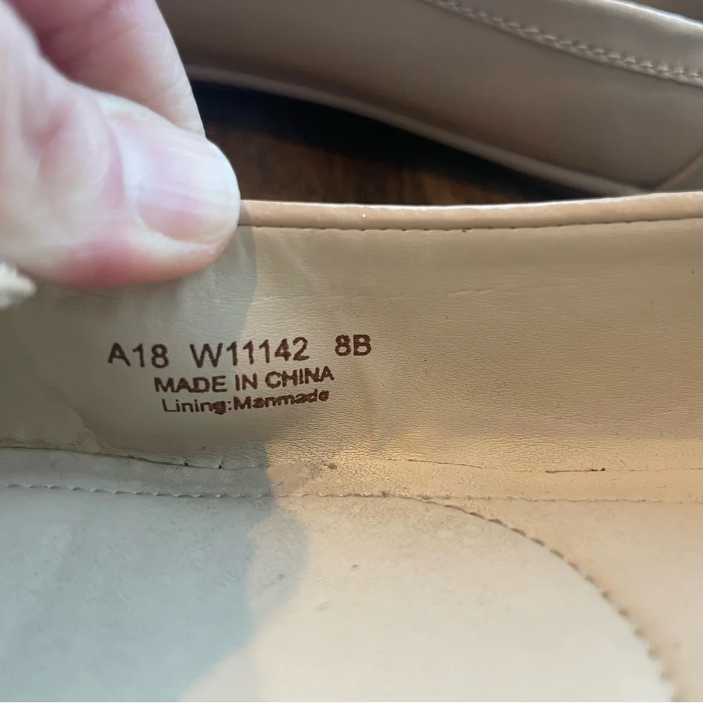 Cole Haan Blush Ballet Flats Patent Leather Classic Buckle - size 8